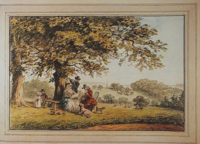 View from the house in its present character. The Red Book for Babworth from Stephen Daniel's Humphry Repton, p.13