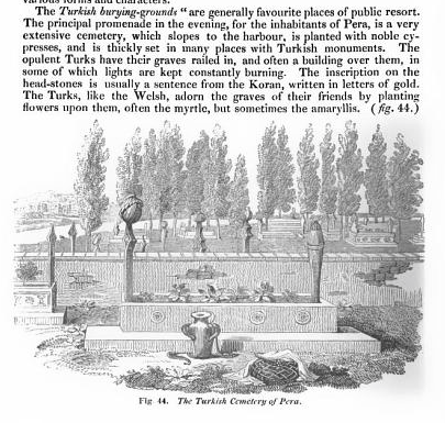 The cemetery at Pera in Istanbul, from on the laying out of cemeteries, 1843