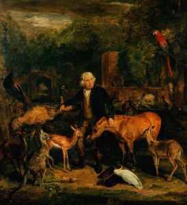 John Clarke,Keeper of the menagerie at Windsor, by John Lewis, 1828 Royal Collection 