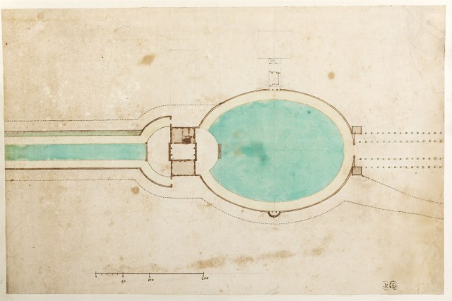 William Dickson, Plan of the east end of the 'Terrace Walk', the pavilion and Bowling Green, 1700 Sir John Soane's Museum