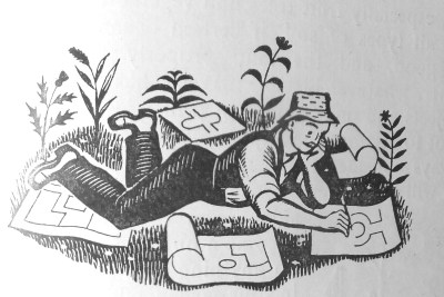 illustration by Eric Fraser, from C.H. Middleton In Your Garden, 1938