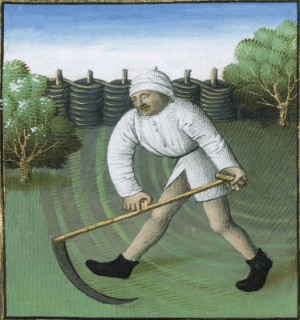 detail from 'Summer' drawn by Evrard d'Espinques, MS Francais 9140, f.186, Biblioteque Nationale de France