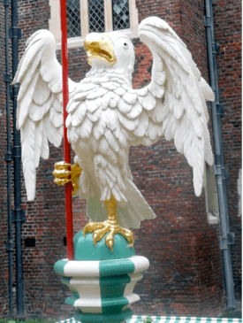 The silver falcon, one of the badges of Edward IV, Henry VII's maternal grandfather