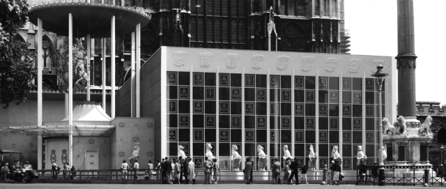 The Coronation pavilion outside Westminster Abbey, 1953 image by John Carter