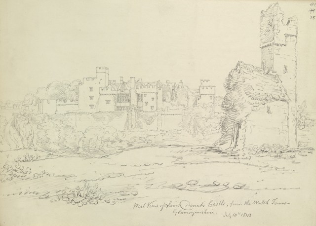 St Donat's Castle, John Buckler 1815, British Library