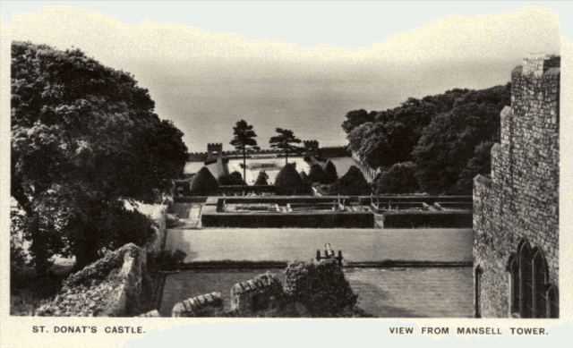 The view from Mansell Tower, 1926, from the Peter Davis Collection at Parks and Gardens UK. 
