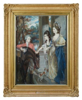 Portrait of Robert Child, his wife Sarah and their daughter Sarah Anne, Margaret Battine after Daniel Gardner (1750-1805), originally created 1781. ©National Trust/John Hammond