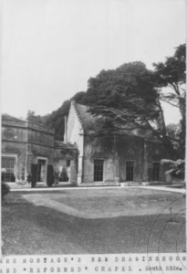 Mrs Montagu'''''s new dining room and reformed chapel from a typescript History of Sandleford Priory, West Berkshire Record Office