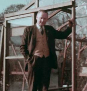 still from an early edition of Gardeners World filmed at The Magnolias, BBC