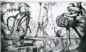 Plate 10 from Entwicklungsgeschichte—grotesque animals (1872)