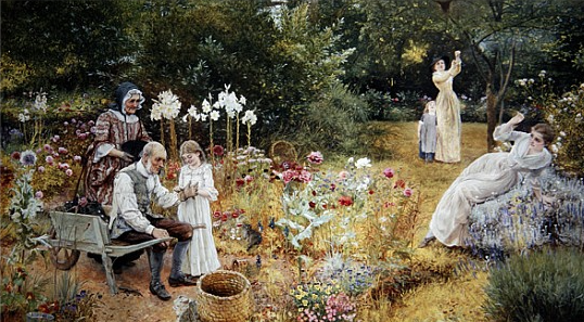 Edward Killingworth Johnson (1825 - 1923) Title: Calling the Bees