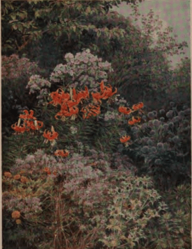 The Careless Grace of Autumn, by George Elgood from Alfred Austin's The Garden that I love, 1894