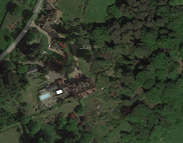 Glen Andred today is divided into two houses but the landscape still shows signs of Cooke's layout. Google Maps