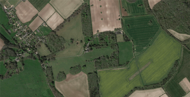 aerial view of the site today Google maps