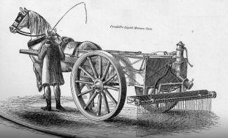 a liquid manure cart from Rural Cyclopaedia 1848