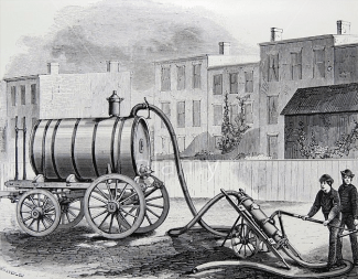 Vacuum pump for removing night soil from cesspools. From ''The Practical Magazine'', London, 1874