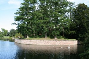 The Moat and The Mount at Dunham Massey© Copyright Jeff Buck 2011 and licensed for reuse under this Creative Commons Licence.