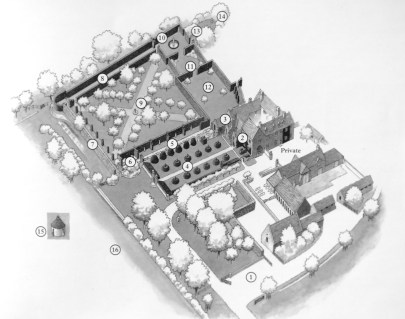 The Plan of the gardens at Lytes Cary National Trust