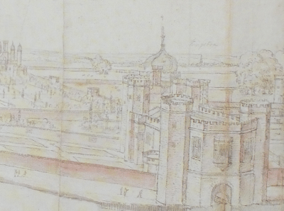 detail from View of Hampton Court Palace from the South, with the River in the Foreground Antonis Van der Wyngaerde © Ashmolean Museum, University of Oxford