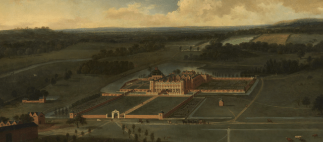 detailfrom Dunham Massey: Bird's-eye View from the South, 1697 Adriaen van Diest (c.1656 - 1704)
