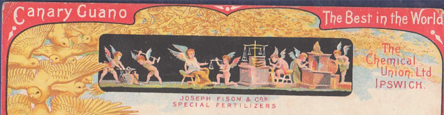 Suffolk Canary Guano The Chemical Union Ltd Ipswich c1910 http://www.the-saleroom.com/en-gb/auction-catalogues/james-and-son-auctioneers/catalogue-id-srjam10016/lot-c353070c-b5b0-479b-86c6-a427016af5e2