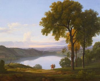 Nicolas-Didier Boguet (Chantilly 1755 – 1839 Rome), View of Lake Nemi. Estimate $20,000-30,000. Photo: Sotheby's.