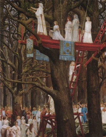 Druids Cutting Mistletoe on the Sixth Day of the Moon (c.1890) Henri Paul Motte http://www.leicestergalleries.com/19th-20th-century-paintings/d/symbolism/henri-paul-motte/15049