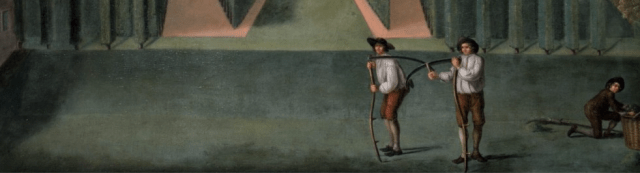 detail from a painting of Hartwell House by Balthasar Nebot , 1738 Bucks County Museum