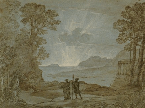 Claude Lorrain, Coast View with Aeneas and the Cumaean Sibyl, 1673. British Museum