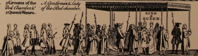 Part of an engraving of George II & Caroline's coronation procession, artist unknown, reproduced in Parliament Past and Present by A. Wright and P. Smith (London, 1902). 