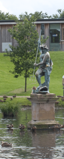 Neptune by Keith Maddison, in front of the new visitors centre DM July 2015
