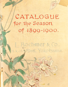 The cover of Boehmer's Catalogue 1899
