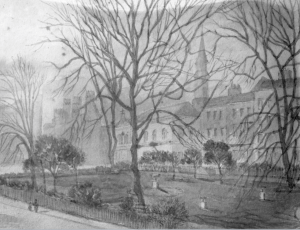 the south west corner of Queen Square, Louisa Twining, c.1870