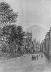 the south west corner of Queen Square, Louisa Twining, c.1870