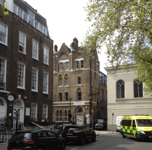 The former parish school, on the corner of the square, David Marsh, May 2016