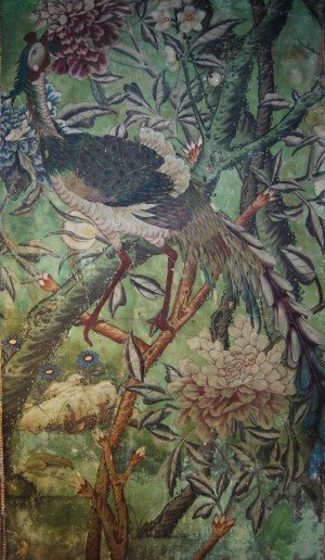 Detail of the Chinese wallpaper in the State Bedroom at Erddig. ©National trust/Andrew Bush
