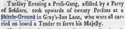 Friday 04 September 1761 ,  Derby Mercury 
