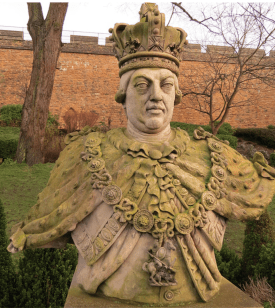 The surviving part of the jubilee statue of George III, Lincoln Castle 