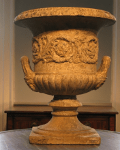 Large 19th Century English Terracotta Garden Urn attributed to Blashfield. brownrigg-interiors.co.uk
