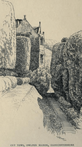 The gardens at owlpen Manor, Gliucs, by Sydney Jones from Manor Houses