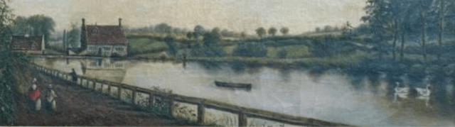 Anon 19thc painting Bourne Mill, National Trust