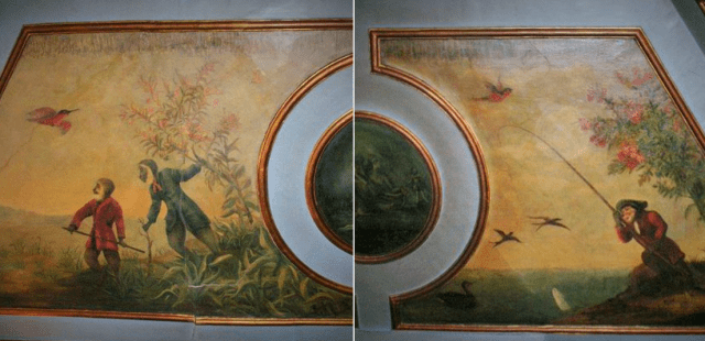 detail of the ceiling of the Monkey Room in the Fisng Lodge, by Andien de Claremont pre-1738 https://twitter.com/jcjeremyhobson/status/653247733856382976