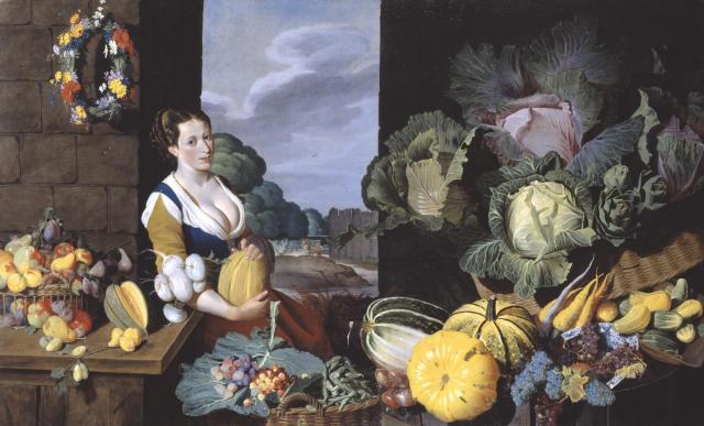 Cookmaid with Still Life of Vegetables and Fruit c.1620-5 Sir Nathaniel Bacon 1585-1627 Purchased with assistance from the Art Fund 1995 http://www.tate.org.uk/art/work/T06995