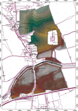Bodiam Topographic Survey from http://sites.northwestern.edu/medieval-buildings/files/2012/11/3DfromTIN.jpg