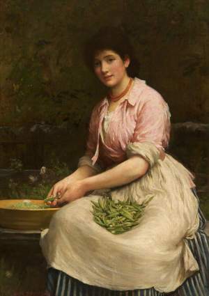 Fildes, Luke; Girl Shelling Peas; Warrington Museum & Art Gallery; http://www.artuk.org/artworks/girl-shelling-peas-104014