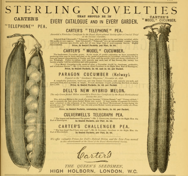 Advert from Gardeners Chronicle 21st December 1878