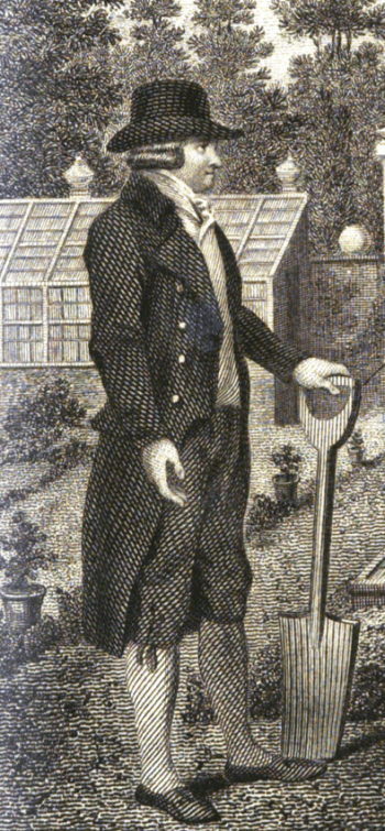 detail from the frontispiece of Every Man His Own Gardener, 1800 edition