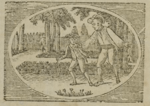 Caught by the Gardener from Memoirs of a peg-top by Mary Ann Kilner, 1800