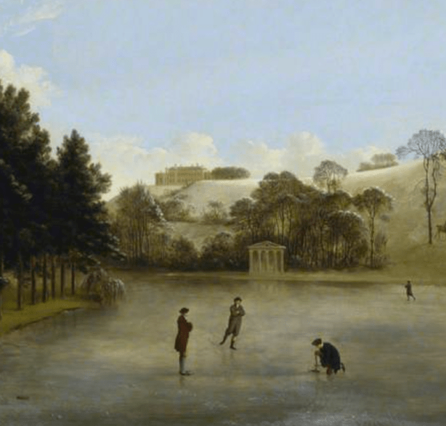 deatil from Upton House from the South by Arthur Devis, Photo credit: National Trust, 