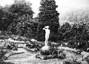 The Rude Boy sculpture in the garden at Steephill, c.1913 Photo courtesy of Dudley Graeme